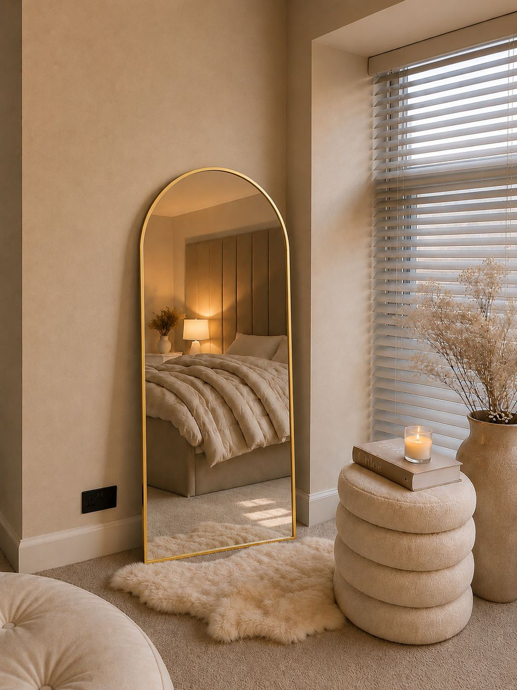 Arched Aluminium Mirror