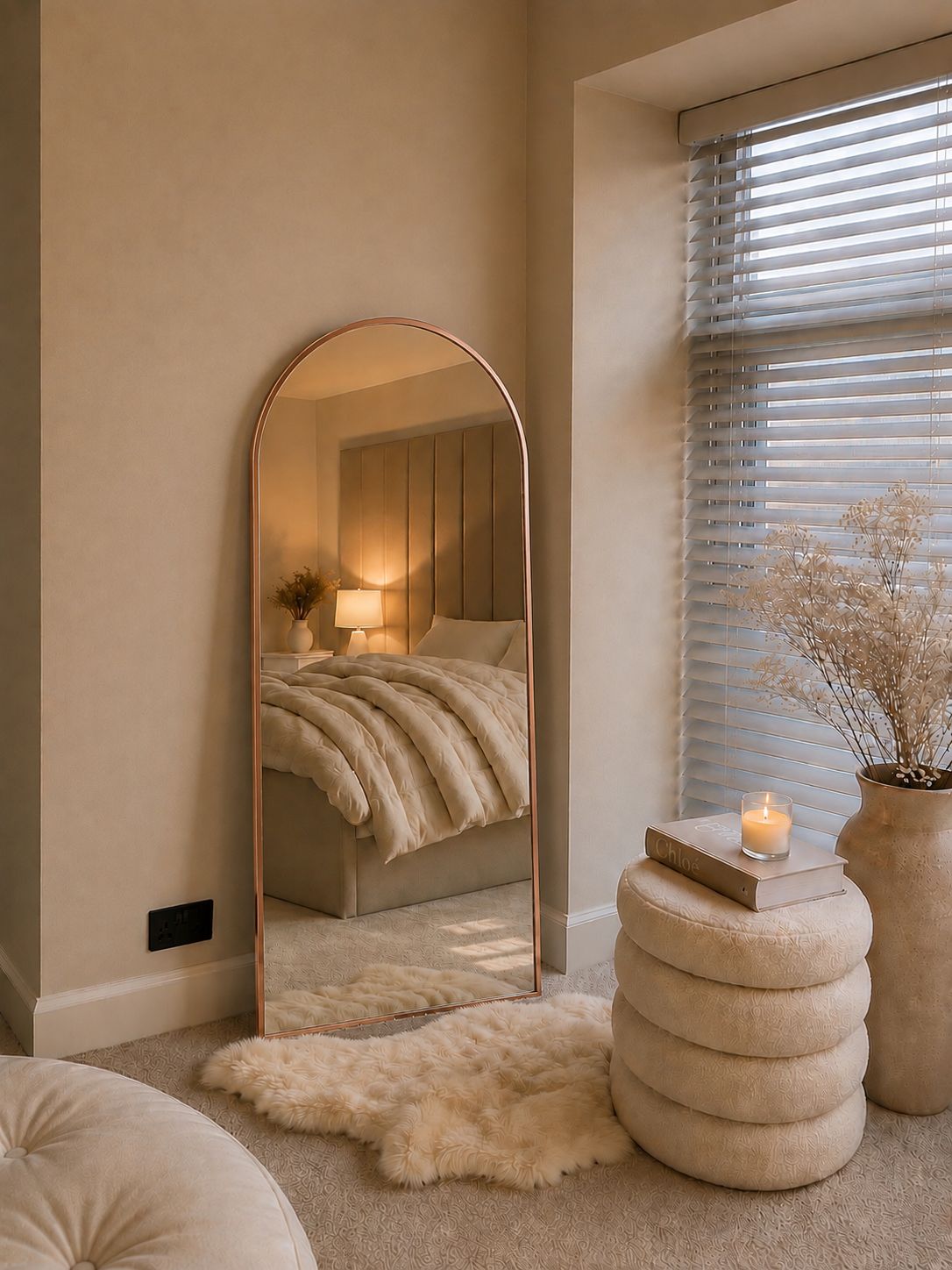 Arched Aluminium Mirror