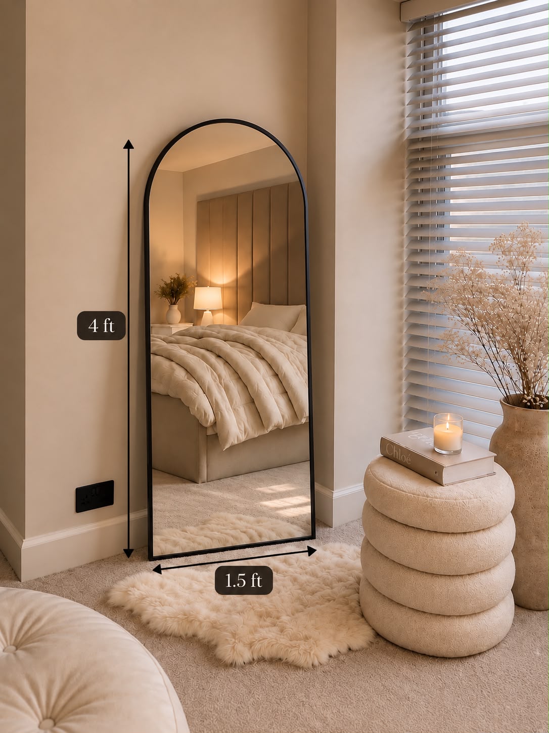 Arched Aluminium Mirror